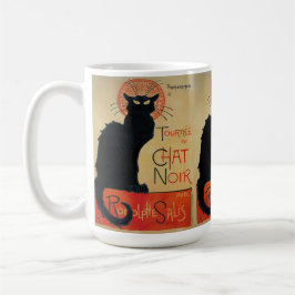 Noir vintageart nouveauchatta kaffemugg