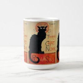 Noir vintageart nouveauchatta kaffemugg