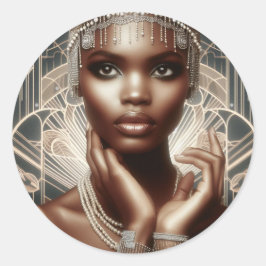 Noire Belle-klistermärke Runt Klistermärke