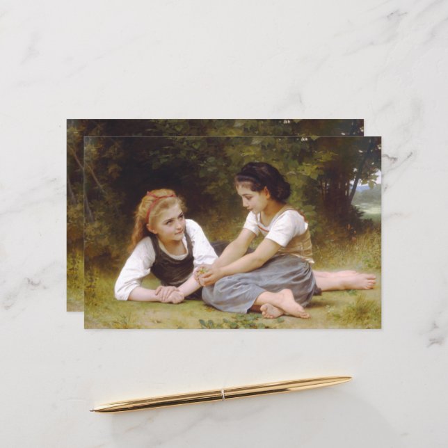 Noisettes: Unga flickor som samlar in hasselnötter (Fram/Back In Situ)