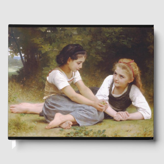 Noisettes: Unga flickor som samlar in hasselnötter Gästböcker (Framsida)