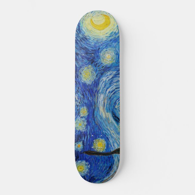 Noite Estrelada, Vincent Van Gogh Mini Skateboard Bräda 18,5 Cm (Framsida)