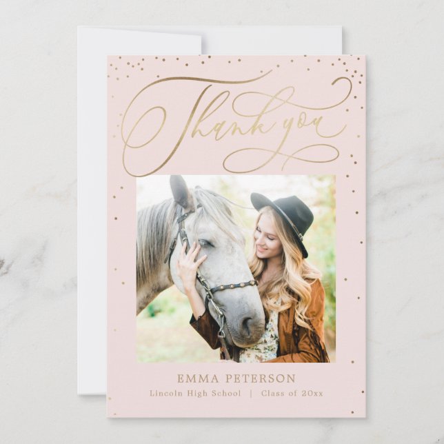 Nöjaktig EDITABLE FÄRG Studenten Tack (Framsida)