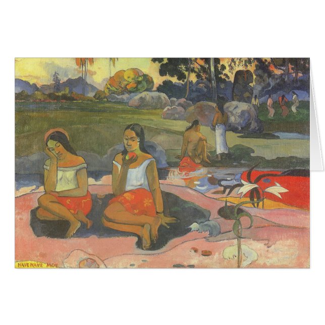 Nöjd dåsighet av Paul Gauguin, Vintage Art Hälsningskort (Framsidan Horizontal)