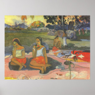 Nöjd dåsighet av Paul Gauguin, Vintage Art Poster