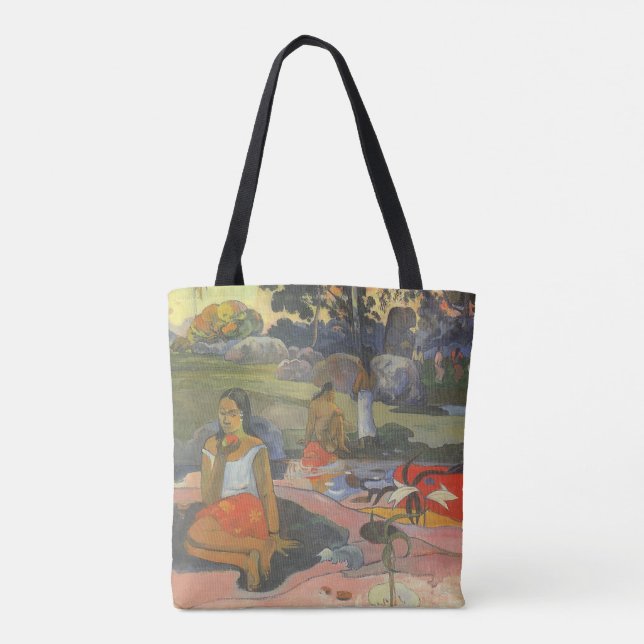 Nöjd dåsighet av Paul Gauguin, Vintage Art Tygkasse (Baksida)