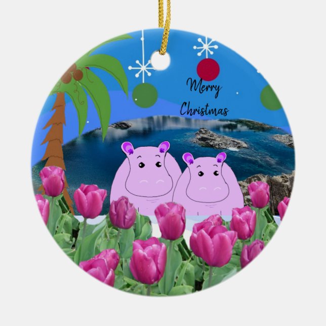 Nöjd Flodhäst Julgranskula (Framsidan)