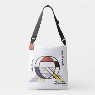 Nöjd neoplasticism Art Monogram. BREV Q Axelväska