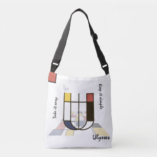 Nöjd neoplasticism Art Monogram. BREV U Axelväska