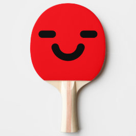 Nöjd Röd Ansikte Pingisracket