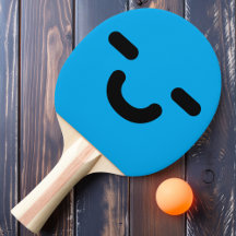 Nöjd Smiley Ansikte Blad Ping Pong Paddle
