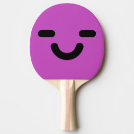 Nöjda Ansikte Lila Pingisracket