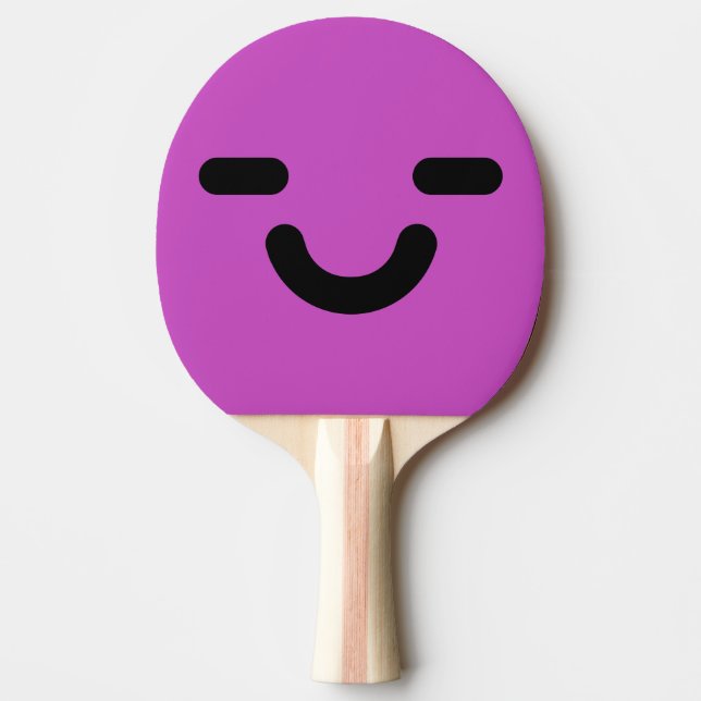 Nöjda Ansikte Lila  Pingisracket (Framsidan)