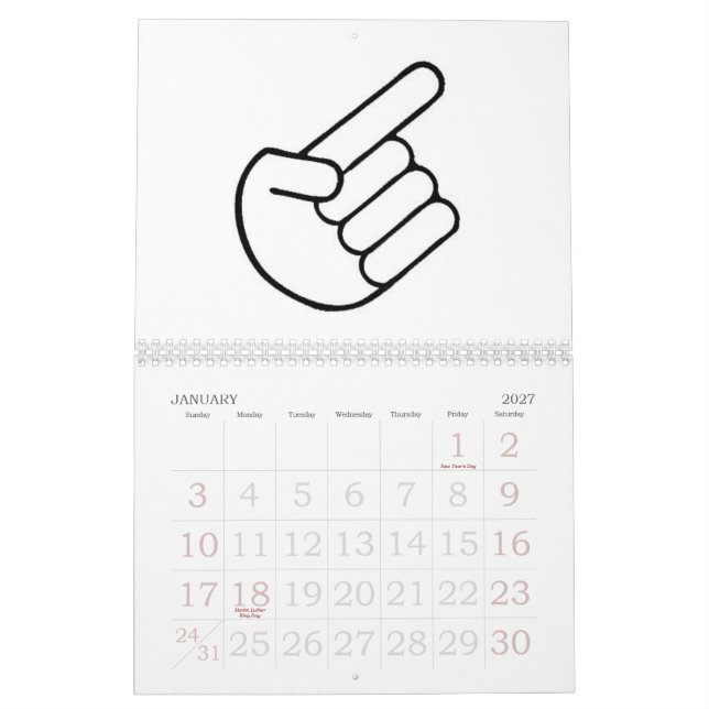 NÖJE KARTLÄGGER KALENDERN KALENDER (Jan 2027)