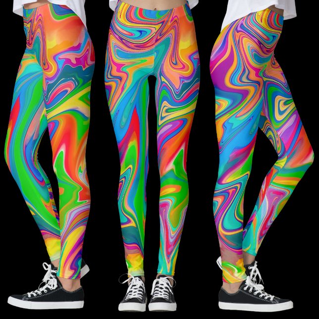 Nöjesfält Färg Virvel Leggings (Skapare uppladdad)