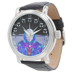 Nöjesfält i rymdklocka armbandsur