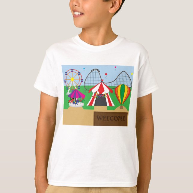 Nöjespark eller temapark t shirt (Framsida)