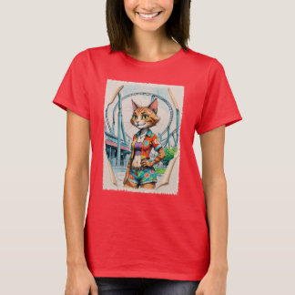 Nöjesparksprinsessa Berg- och dalbana Katt T Shirt