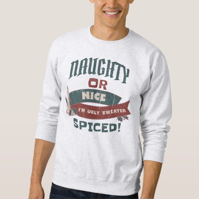 NÖJLIGHET ELLER NICE, JAG ÄR OGYNNLIGT SPICERAD! LÅNG ÄRMAD TRÖJA (Framsida)