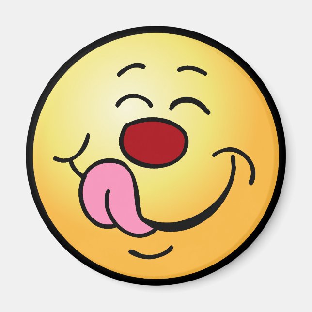 Nöjt ansikte Grumpey Magnet (Framsidan)