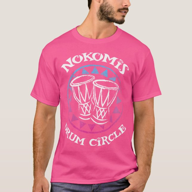 Nokomis Florida Drum Circle Drummer T Shirt (Framsida)