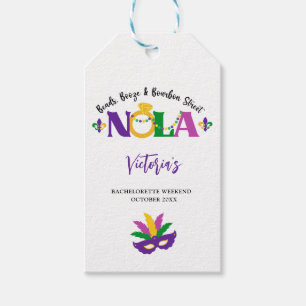NOLA BACHELORETTE HELG PRESENTETIKETT