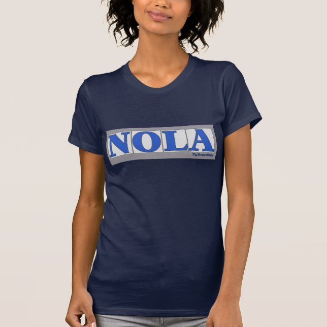 NOLA, Blue Brev Street Tiles T Shirt (Framsida)