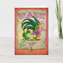 NOLA Collection Mardi Gras Mask Kort