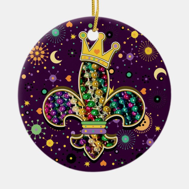 NOLA Dat Fleur de är pärlor Julgransprydnad Keramik (Framsidan)
