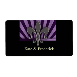 NOLA Fleur-de-lis-designer-etiketter Fraktsedel