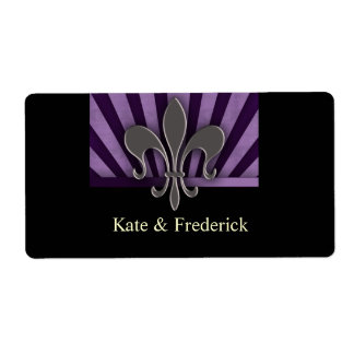 NOLA Fleur-de-lis-designer-etiketter Fraktsedel