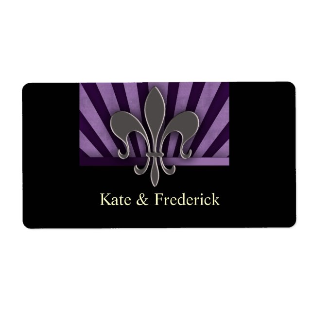 NOLA Fleur-de-lis-designer-etiketter Fraktsedel (Framsidan)
