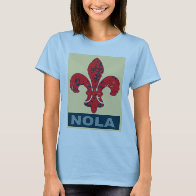 Nola Fleur De Lis T Shirt (Framsida)