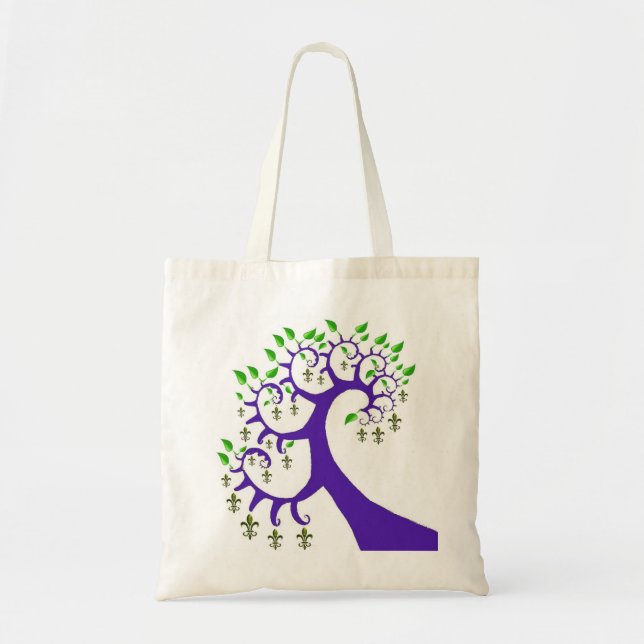 NOLA FLEUR DE LIS TRÄD TYGKASSE (Framsidan)