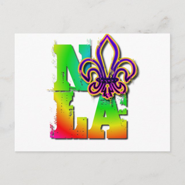 NOLA FLEUR DE LIS VYKORT (Framsida)