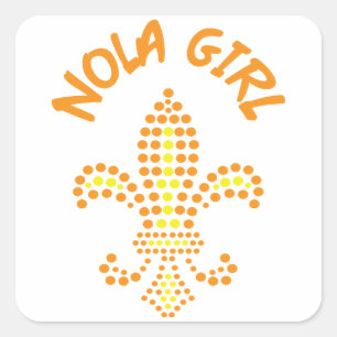 NOLA Girl Fyrkantigt Klistermärke