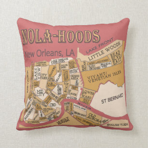 Nola-Huva, New Orleans grannskap Kartor, Kudde