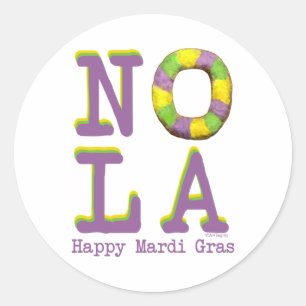 NOLA kungtårta Runt Klistermärke