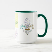 NOLA Mardi Gras Fleur de Lis Konstnärlig Design Mu