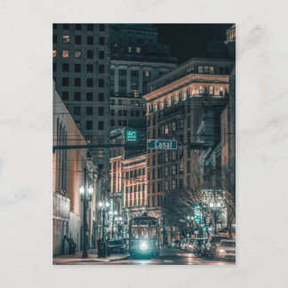 NOLA Nattscen på gatubilen på Kanalgatan Vykort