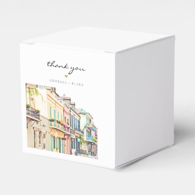 NOLA New Orleans Bourbon Street Mardi Gras Presentaskar (Framsidan Sidan)