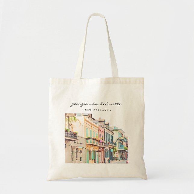 NOLA New Orleans Fransk Quarter Bachelorette Tygkasse (Framsidan)
