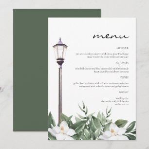 NOLA New Orleans Magnolia 5x7" Låt oss Eat Menu Meny