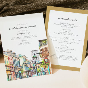 NOLA   New Orleans Mardi Bachelorette Itinerary Inbjudningar