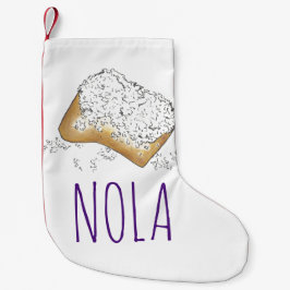 NOLA New Orleans Sugary Beignet Pastry Louisiana Liten Julstrumpa