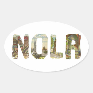 NOLA New Orleans vintage inspirerade klistermärken