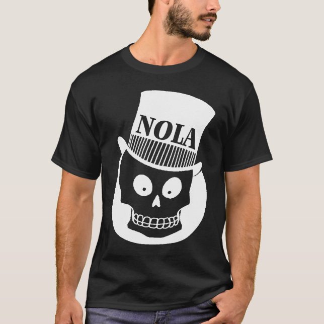 Nola Skull i Top hat Tee (Framsida)