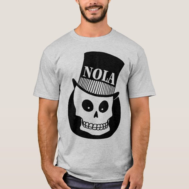 NOLA Skull i Top hat Tröja (Framsida)