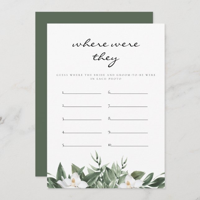 NOLA var de Möhippa spelkortet Inbjudningar (Fram/baksida)