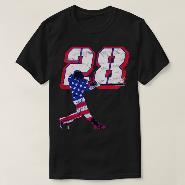 Nolan Arenado Flagga Silhouette Gameday T Shirt (Design framsida)